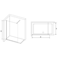 Душевая стенка RGW WA-010B 351001014-24 140 (черный/матовое стекло) - Превью изображения №3 — Интернет-магазин Time-Shop