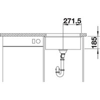 Кухонная мойка Blanco Subline 500-U (керамическая, черный) - Превью изображения №6 — Интернет-магазин Time-Shop
