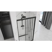 Душевая дверь Rea Alex 90 (черный/прозрачное стекло) - Превью изображения №2 — Интернет-магазин Time-Shop