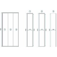 Душевая дверь Rea Alex 90 (черный/прозрачное стекло) - Превью изображения №10 — Интернет-магазин Time-Shop