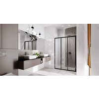 Душевая дверь Rea Alex 90 (черный/прозрачное стекло) - Превью изображения №7 — Интернет-магазин Time-Shop