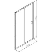 Душевая дверь Domani-Spa DoorCube 110x190 DS04DCb110L0T00.W - Превью изображения №12 — Интернет-магазин Time-Shop