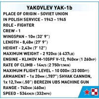 Конструктор Cobi Historical Collection WWII Yakovlev Yak - 1B - Превью изображения №7 — Интернет-магазин Time-Shop