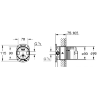 Монтажная коробка Grohe Rainshower 26483000 - Превью изображения №3 — Интернет-магазин Time-Shop