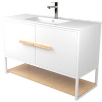 Дабер Тумба под умывальник 008 WeltWasser Deilbach 7517-100 Т8.10W.1.5 (белый/дуб гамильтон натуральный)