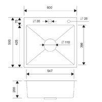 Кухонная мойка РМС MR-6050 (с корзиной и дозатором) - Превью изображения №2 — Интернет-магазин Time-Shop