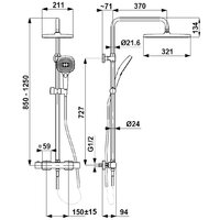 Душевая система  KFA Armatura Malaga 575691044 - Превью изображения №3 — Интернет-магазин Time-Shop