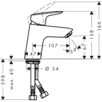 Смеситель Hansgrohe Logis 71071000 - Превью изображения №2 — Интернет-магазин Time-Shop