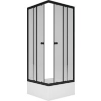 Душевой уголок Метакам Universal Black 80x80 KKS_013566 (прозрачное стекло) - Превью изображения №3 — Интернет-магазин Time-Shop