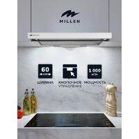 Кухонная вытяжка Millen MBKHSG 601 WH - Превью изображения №8 — Интернет-магазин Time-Shop