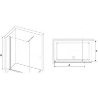 Душевая стенка RGW WA-010B 70 (черный/прозрачное стекло) - Превью изображения №3 — Интернет-магазин Time-Shop