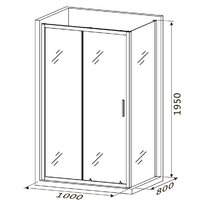 Душевой уголок Roxen Caspia 55060-100C-R 100х80 (матовое стекло) - Превью изображения №13 — Интернет-магазин Time-Shop