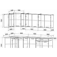 Готовая кухня Интерлиния Мила Лайт 1.2x2.5 (бетон лайт/антрацит/опал светлый) - Превью изображения №5 — Интернет-магазин Time-Shop