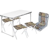 Nika складной стол влагостойкий и 4 стула ССТ-К2 (металлик)