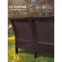 Кемпинговая скамейка ВПМ Ротанг 3-х местный 6199036 (темно-коричневый) - Превью изображения №5 — Интернет-магазин Time-Shop