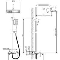 Душевая система  Haiba HB24639-7 - Превью изображения №3 — Интернет-магазин Time-Shop