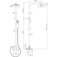 Душевая система  Ledeme L2458 - Превью изображения №2 — Интернет-магазин Time-Shop