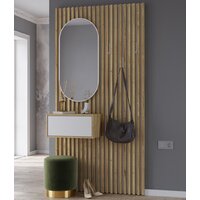 Стенка Интерлиния Lagom-1 LG-P (белый платинум/дуб золотой) - Превью изображения №2 — Интернет-магазин Time-Shop