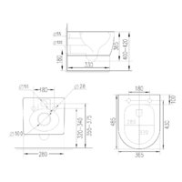 Унитаз подвесной Roxen Antares 530185-02 Rimless Soft Close - Превью изображения №12 — Интернет-магазин Time-Shop