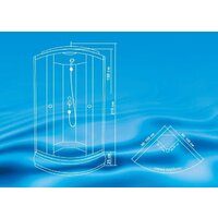 Душевая кабина Водный мир ВМ243 90x90 (черный мрамор) - Превью изображения №3 — Интернет-магазин Time-Shop