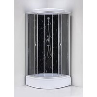 Душевая кабина Водный мир ВМ243 90x90 (черный мрамор) - Превью изображения №2 — Интернет-магазин Time-Shop