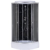 Водный мир ВМ243 90x90 (черный мрамор)