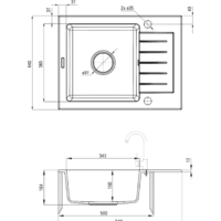 Кухонная мойка Deante Zorba ZQZ 211A (графитовый) - Превью изображения №2 — Интернет-магазин Time-Shop