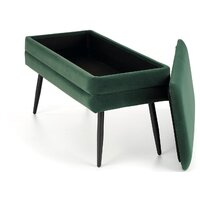 Пуфик Halmar Velva (темно-зеленый/черный) - Превью изображения №6 — Интернет-магазин Time-Shop