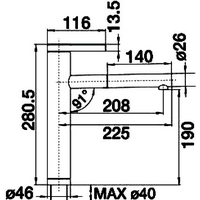 Смеситель Blanco Linee-S (черный) - Превью изображения №2 — Интернет-магазин Time-Shop