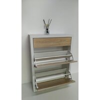 Тумба для обуви Анрат Элана 2.70ш белый+дуб сонома - Превью изображения №2 — Интернет-магазин Time-Shop