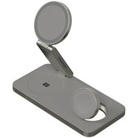 Беспроводное зарядное Magssory Yoga 3 в 1 Charging Station для Apple Qi2 WCH016t (титан) - Превью изображения №5 — Интернет-магазин Time-Shop