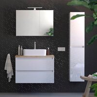  Lauter Шкаф с зеркалом Mia 60 (белый глянец) - Превью изображения №2 — Интернет-магазин Time-Shop