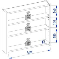  Lauter Шкаф с зеркалом Mia 60 (белый глянец) - Превью изображения №5 — Интернет-магазин Time-Shop