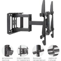 Кронштейн для телевизора Kromax GALACTIC-57 (черный) - Превью изображения №3 — Интернет-магазин Time-Shop