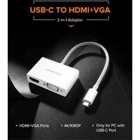 Конвертер Ugreen MM123 30843 USB Type-C - HDMI/VGA - Превью изображения №4 — Интернет-магазин Time-Shop