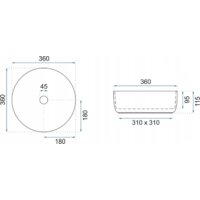 Умывальник Rea Sami U1891 - Превью изображения №6 — Интернет-магазин Time-Shop