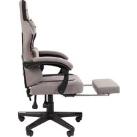 Игровое (геймерское) кресло CHAIRMAN CH27 (ткань, серый/черный) - Превью изображения №5 — Интернет-магазин Time-Shop