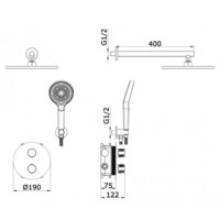 Душевая система  Vieir V25003-2F - Превью изображения №2 — Интернет-магазин Time-Shop