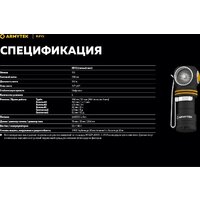 Фонарь Armytek Elf C1 USB-С (теплый белый) - Превью изображения №11 — Интернет-магазин Time-Shop