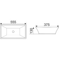 Умывальник CeramaLux N9212 - Превью изображения №2 — Интернет-магазин Time-Shop