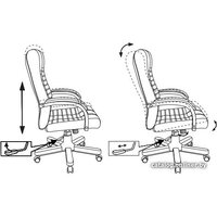 Офисное кресло Бюрократ KB-10WALNUT/B/LEATH (черный) - Превью изображения №8 — Интернет-магазин Time-Shop