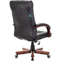Офисное кресло Бюрократ KB-10WALNUT/B/LEATH (черный) - Превью изображения №5 — Интернет-магазин Time-Shop