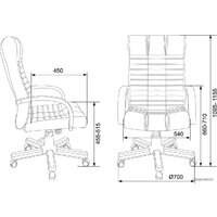Офисное кресло Бюрократ KB-10WALNUT/B/LEATH (черный) - Превью изображения №7 — Интернет-магазин Time-Shop