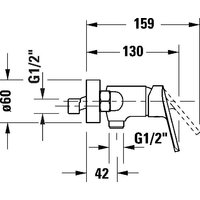 Смеситель Duravit No.1 N14230000010 - Превью изображения №5 — Интернет-магазин Time-Shop
