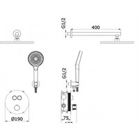 Душевая система  Vieir V25005-2 - Превью изображения №2 — Интернет-магазин Time-Shop