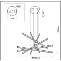 Подвесная люстра Odeon Light Rudy 3890/96L - Превью изображения №2 — Интернет-магазин Time-Shop