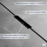 Трап/канал Lauter 21010-Q2MB 2000x18 (черный матовый) - Превью изображения №3 — Интернет-магазин Time-Shop