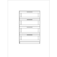 Комод Mio Tesoro Сириус 4 ящика 2.02.02.060.1 (белый) - Превью изображения №3 — Интернет-магазин Time-Shop