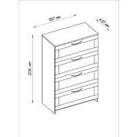 Комод Mio Tesoro Сириус 4 ящика 2.02.02.060.1 (белый) - Превью изображения №2 — Интернет-магазин Time-Shop