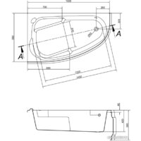 Ванна Cersanit Joanna 160x95 R 63339 - Превью изображения №9 — Интернет-магазин Time-Shop
